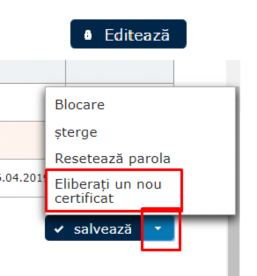 Cum se poate emite un alt certificat digital?