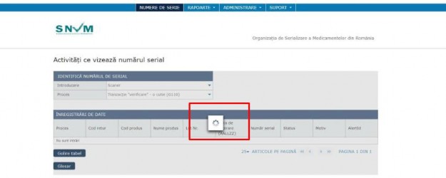 Ce se întâmplă când utilizarea scanerului în SNVM GUI duce la blocarea ferestrei