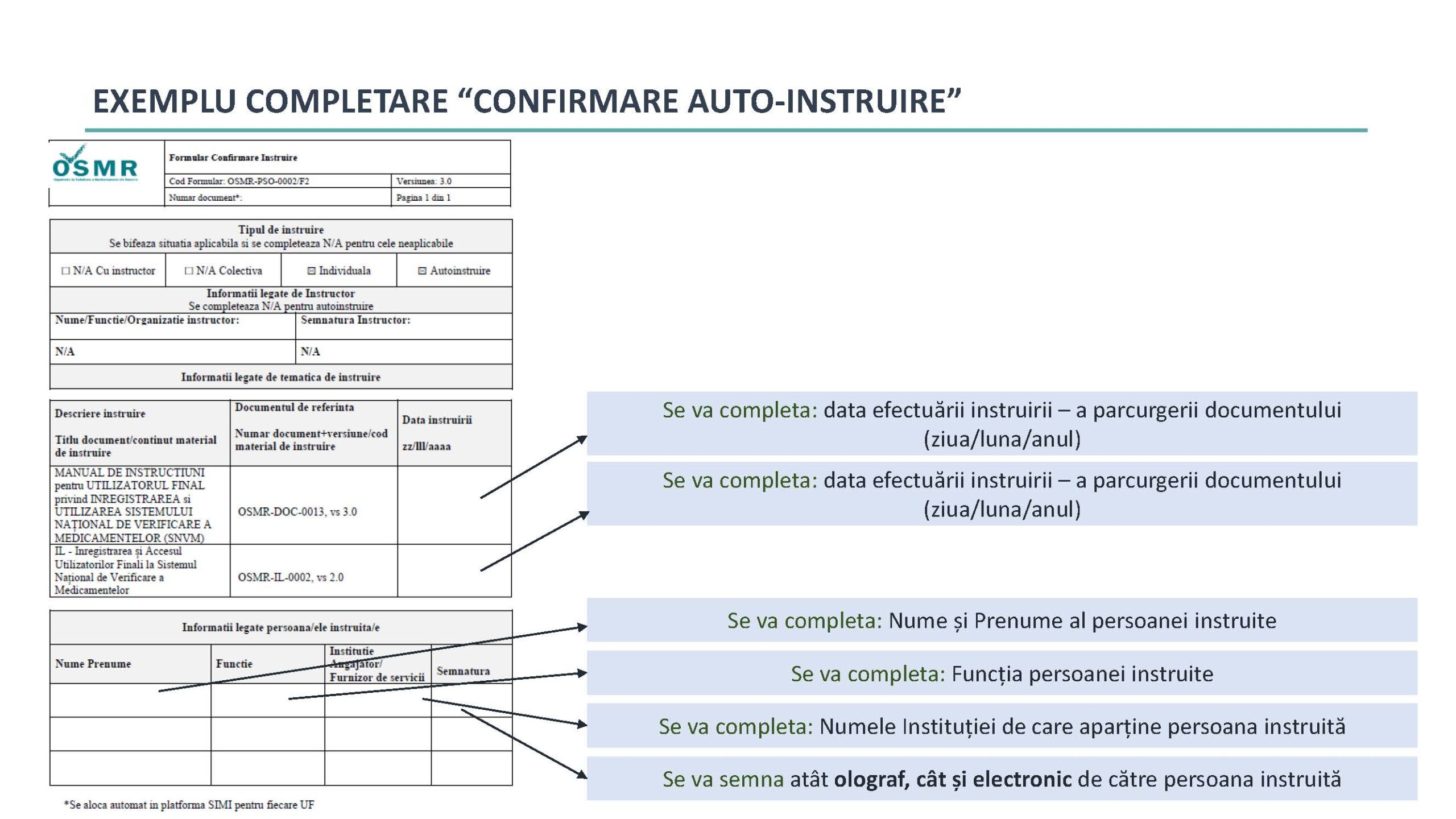 Exemple completare documente: înscriere / închidere cont 5 - Exemplu completare documente OSMR 5 scaled EXEMPLU COMPLETARE “CONFIRMARE AUTO INSTRUIRE”